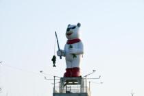 2020 화천산천어축제장 얼곰이 동상 전경 사진