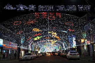 선등거리 및 시가지야경 사진